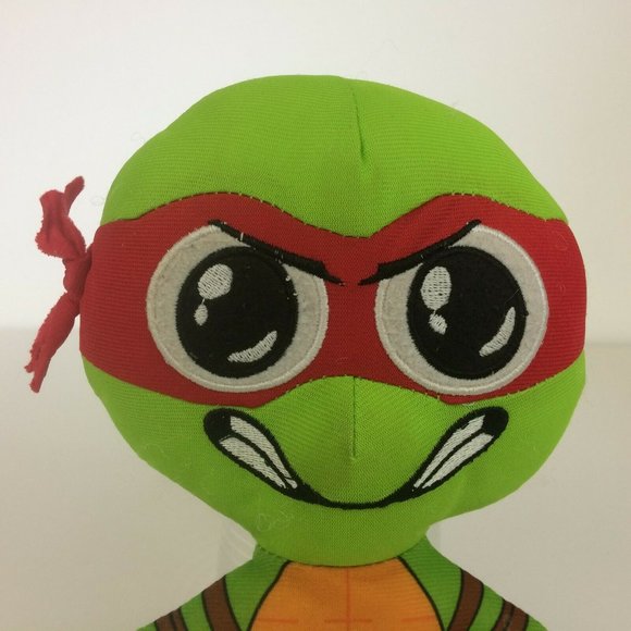 Teenage Mutant Ninja Turtles 8" Raphael Plush Caricature Style Nickelodeon Red - Picture 2 of 11